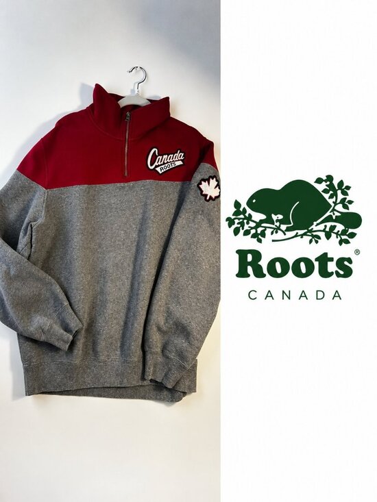 Roots Other - Roots Canada Zip Stein - Quarter Zip Sweatshirt Large